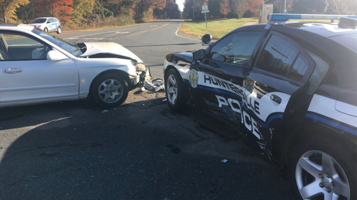 Huntersville police officer involved in crash