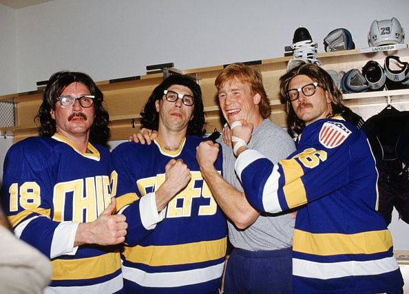 NEW**Slap Shot Hanson Brothers #18 Hockey Jersey Size Large