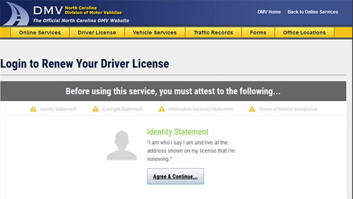 North Carolina Dmv Tests Online Driver License Renewal